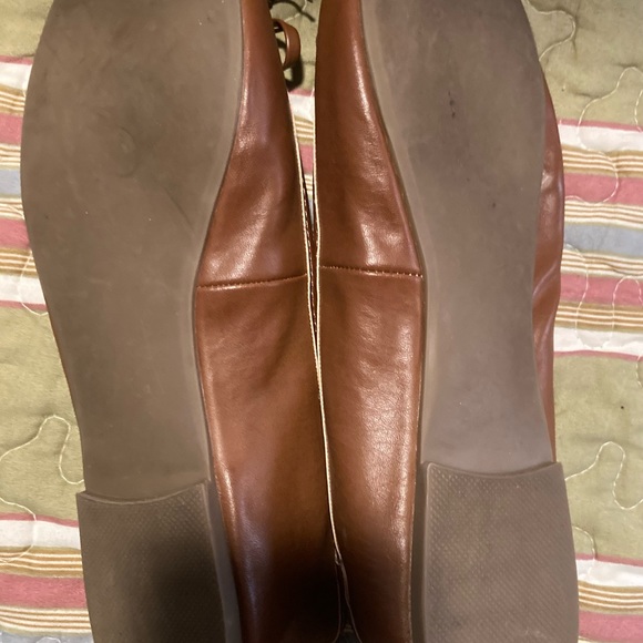 WMS Diamond Tasseled Medium Brown Slide Flats - Picture 5 of 5